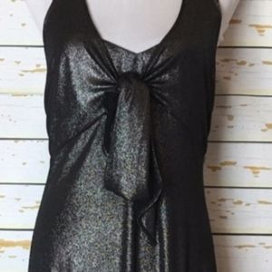 NWT Spense Black Shimmer Halter Dress Size 4